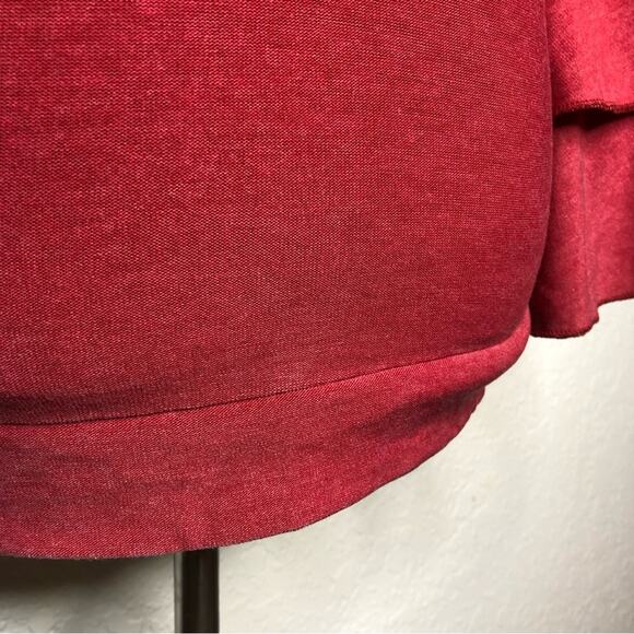 Chaser red ruffle sleeve knit top size 14 - Picture 10 of 13